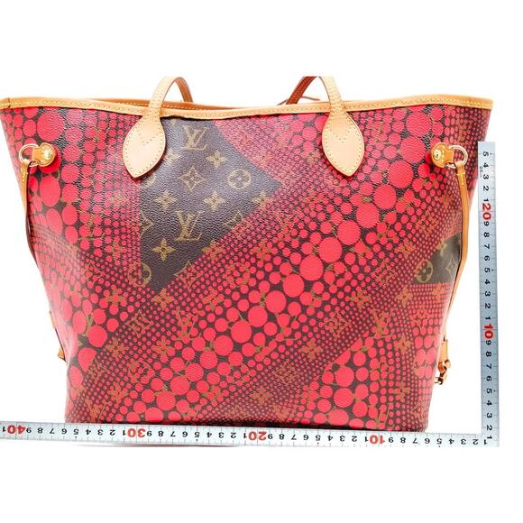 Louis Vuitton LV Shoulder Bag M40686 Neverfull MM Red Monogram Wave - Picture 2 of 8